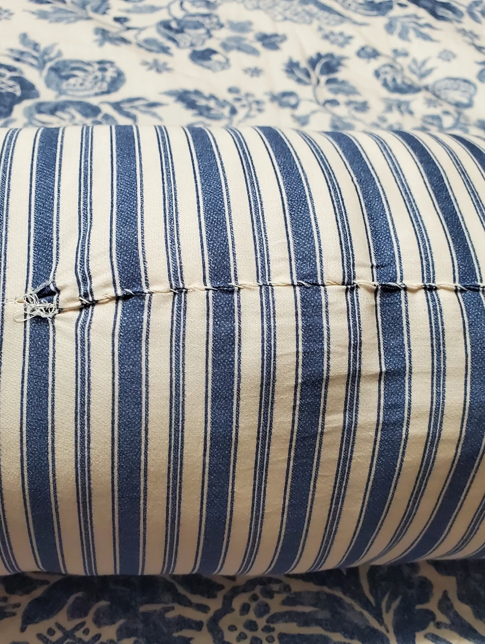 Lauren Ralph Lauren Queen comforter set, Curtains Vtg Rare Blue Ivory Damask EUC